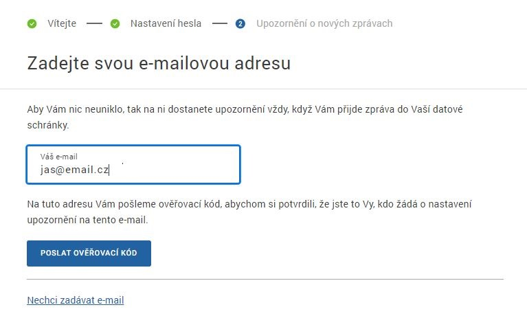 Datová schránka byla zpřístupněna