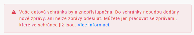 schránka znepřístupněna