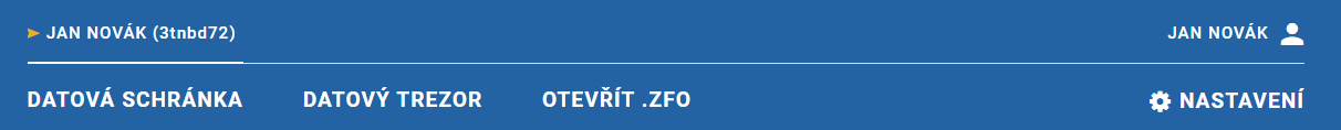 Čtveřice záložek na hlavní obslužné liště