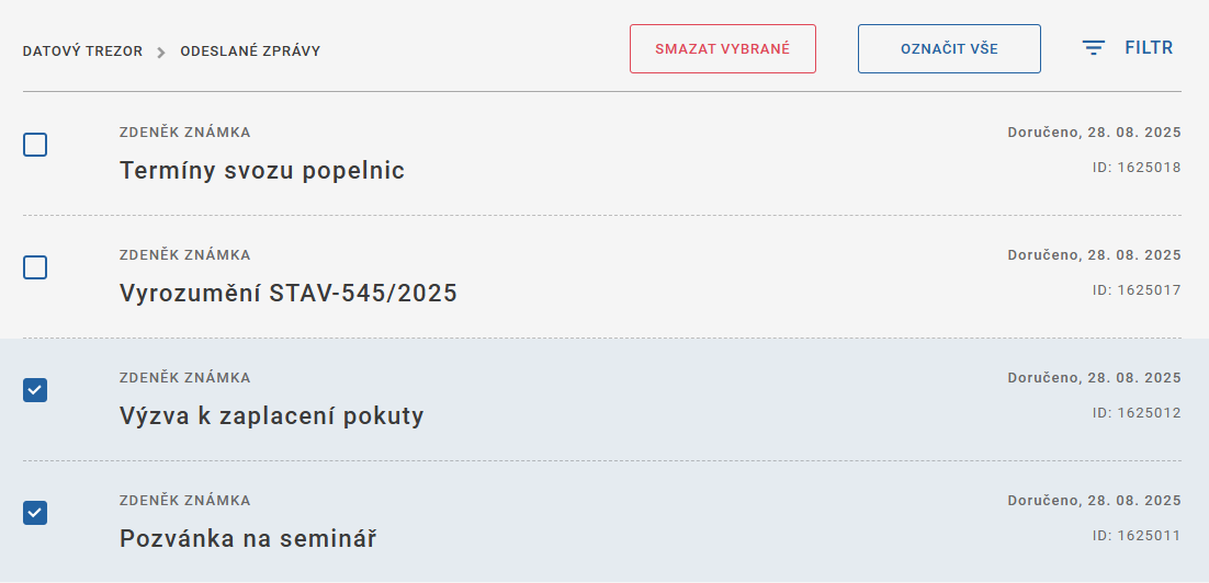 Smazat vybrané